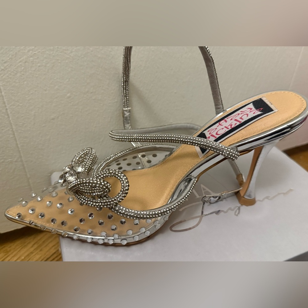 Elegant Silver Women's Heels